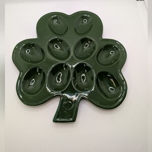 Green Shamrock Egg Tray